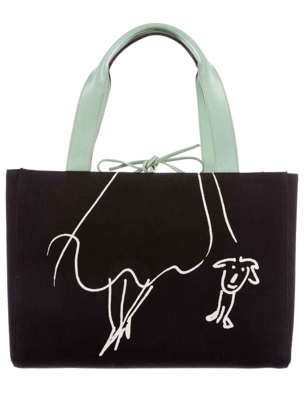 Kate Spade Limited Edition Black Canvas With White SketchTote Bag